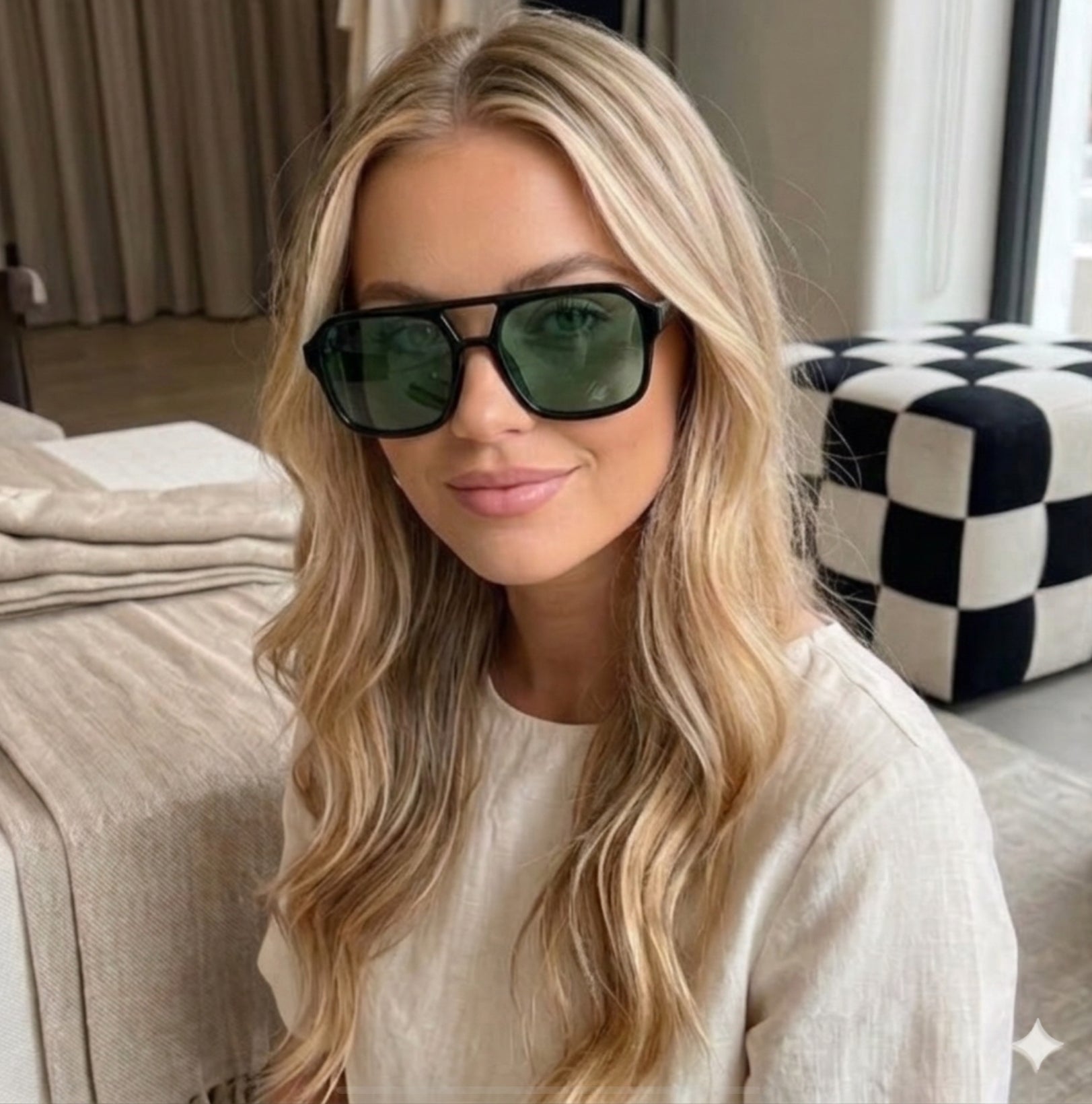 Pianera Retro Square – Unisex Sonnenbrille mit Farbverlauf