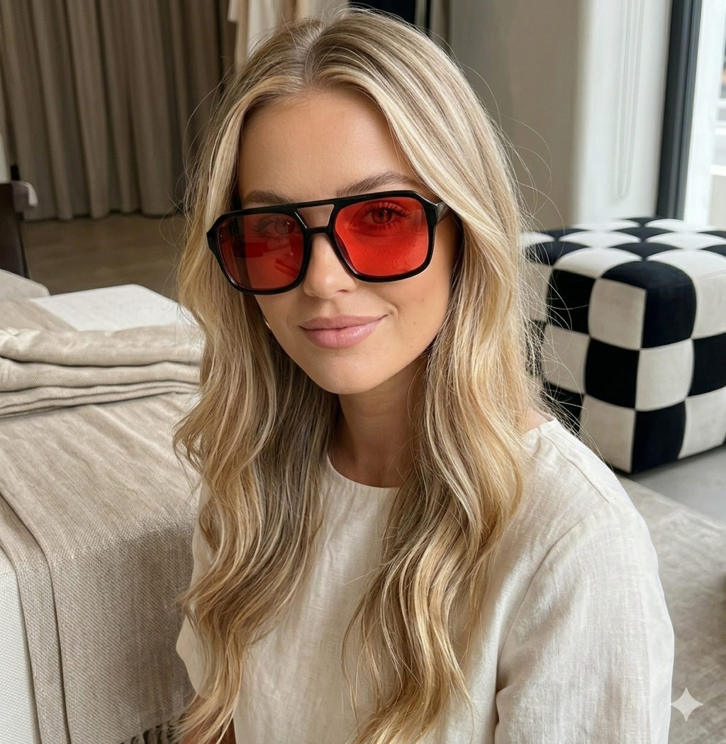 Pianera Retro Square – Unisex Sonnenbrille mit Farbverlauf