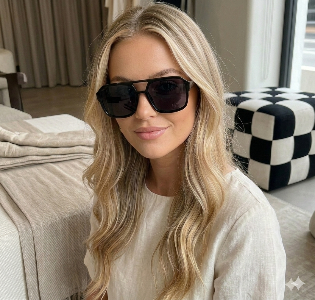 Pianera Retro Square – Unisex Sonnenbrille mit Farbverlauf