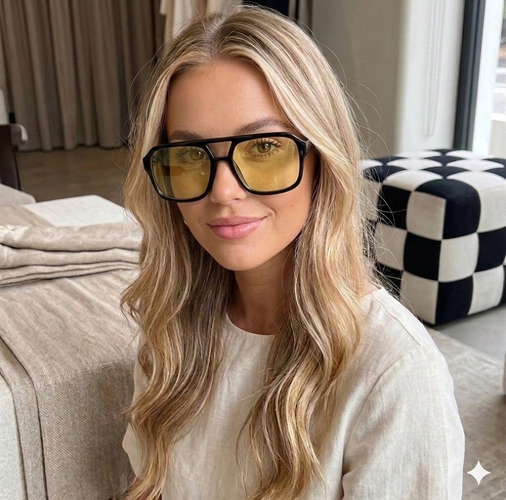 Pianera Retro Square – Unisex Sonnenbrille mit Farbverlauf